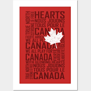 We All Play for Canada (Red) Posters and Art